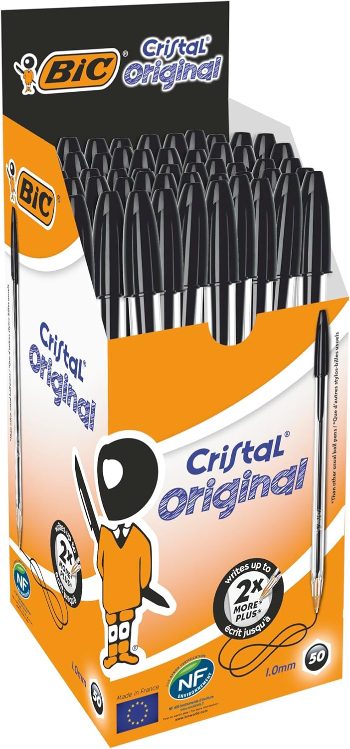 BIC Cristal Medium Ballpoint Pen, Black