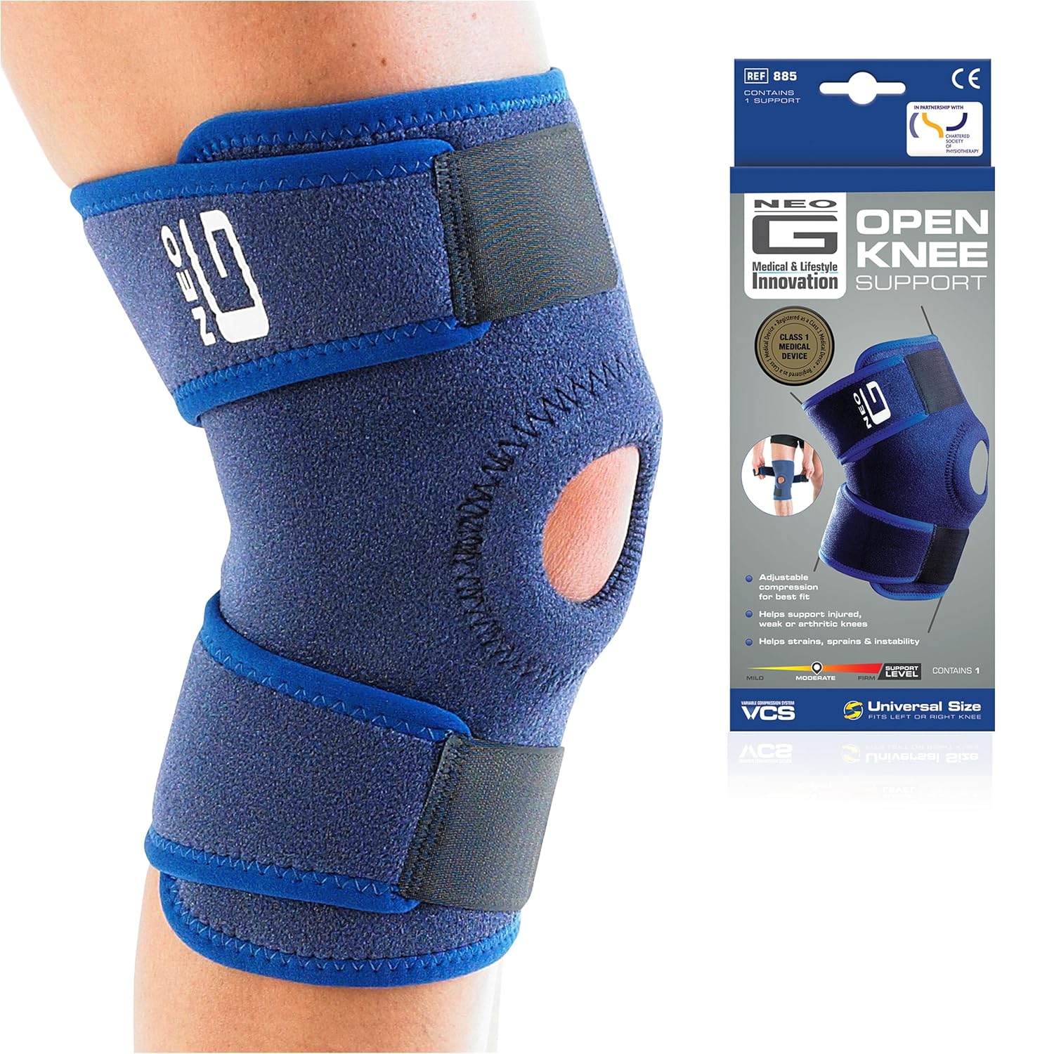 Neo-G Knee Support Open Patella - Knee Brace for Knee Pain - Arthritis, Joint Pain Relief Meniscus Injuries, Runner's Knee