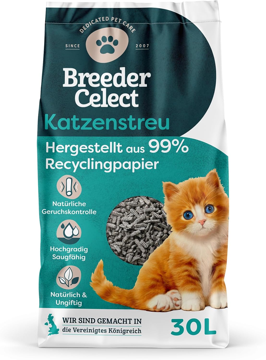 Breeder Celect Breeder Celect Cat Litter, 30 Liter, ,
