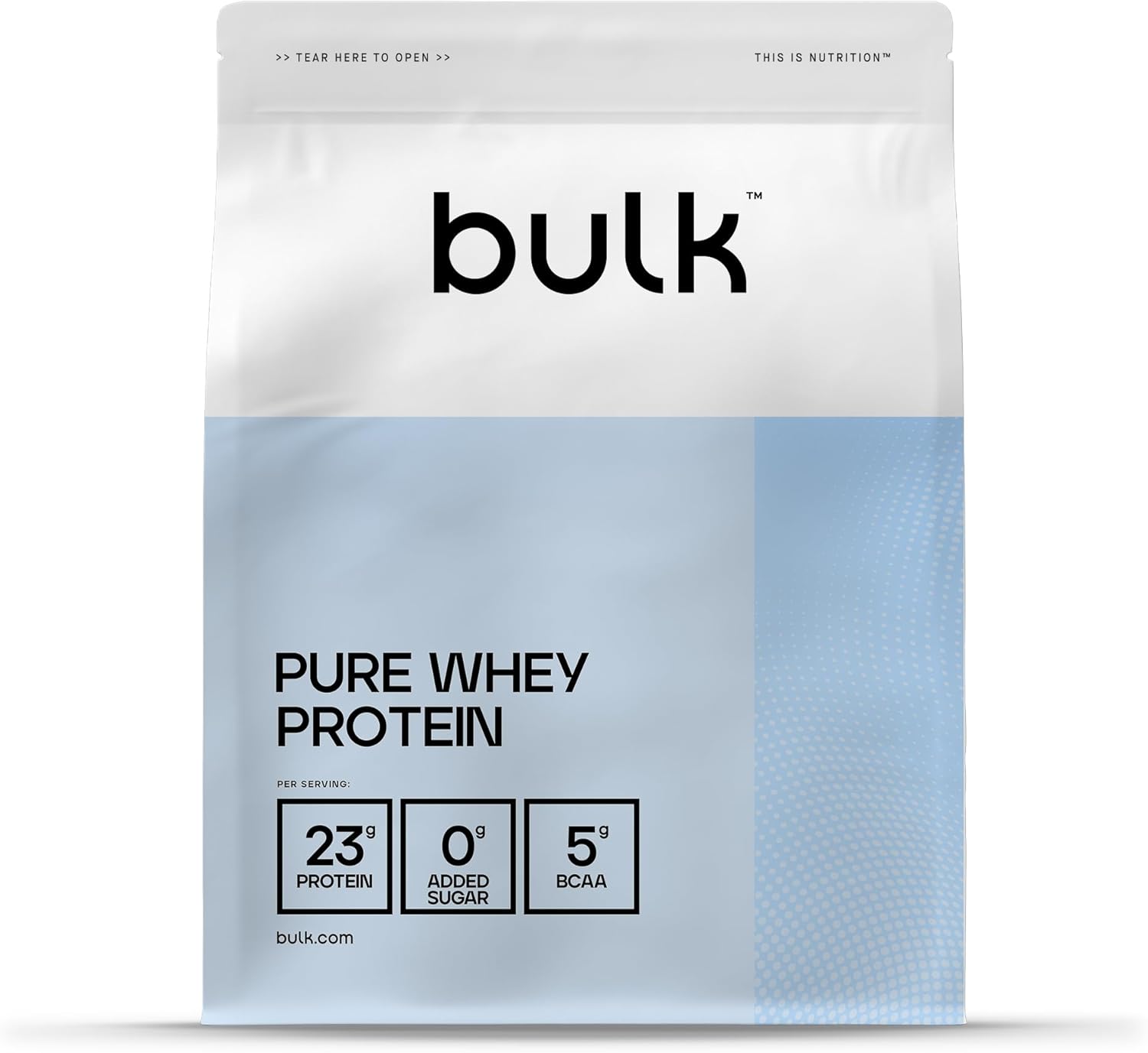 Bulk Pure Whey Protein Powder, Vanilla, 22 g Protein & 5 g BCAAs per Serving, Whey Shake, Low Sugar, Supports Muscle Building & Regeneration, Easy to Mix, Vegetarian, 1 kg