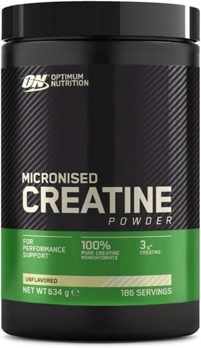 Optimum Nutrition Micronised Creatine Powder, Unflavoured Monohydrate Powder for Muscle Growth, 176 Servings, 634g