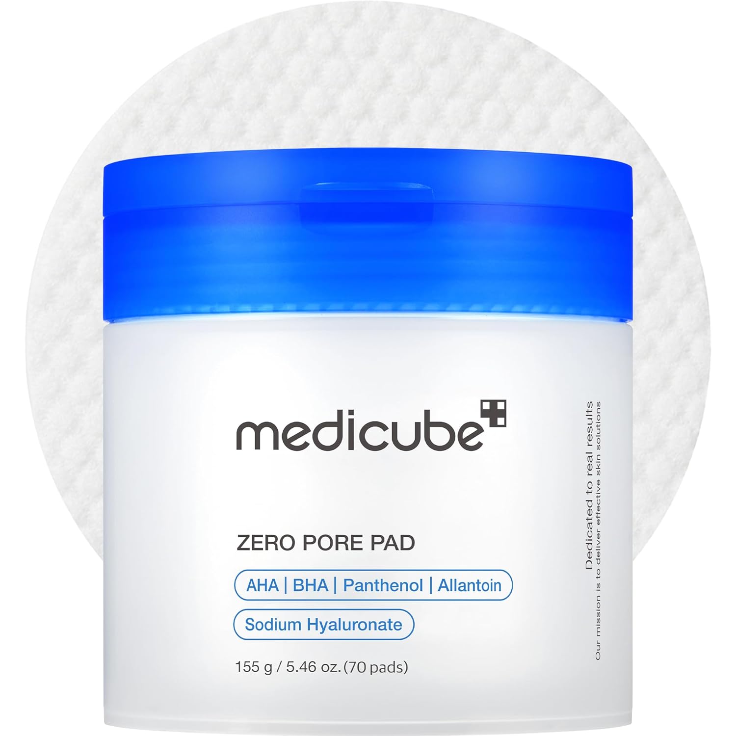 medicube Zero Pore Pads 2.0. Dual-Textured Facial Toner Pads for Exfoliation and Pore Care with 4.5% AHA Lactic Acid & 0.45% BHA Salicylic Acid. Ideal for All Skin Types. Korean Skin Care (70 units)