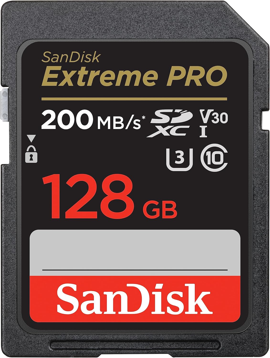 SanDisk Extreme PRO SDXC UHS-I 128 GB Memory Card (V30, 200 MB/s Transfer Speed, U3, 4K UHD Video, SanDisk QuickFlow Technology, Temperature-Resistant)