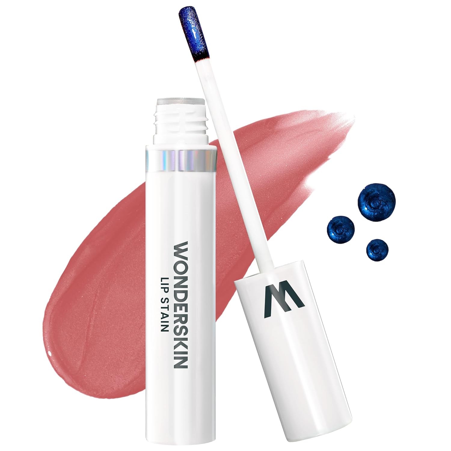 Wonderskin Wonder Blading Lip Stain Mask, Natural Lipstick, Long-Lasting Waterproof Lip Tint (Whimsical Stain & Go)