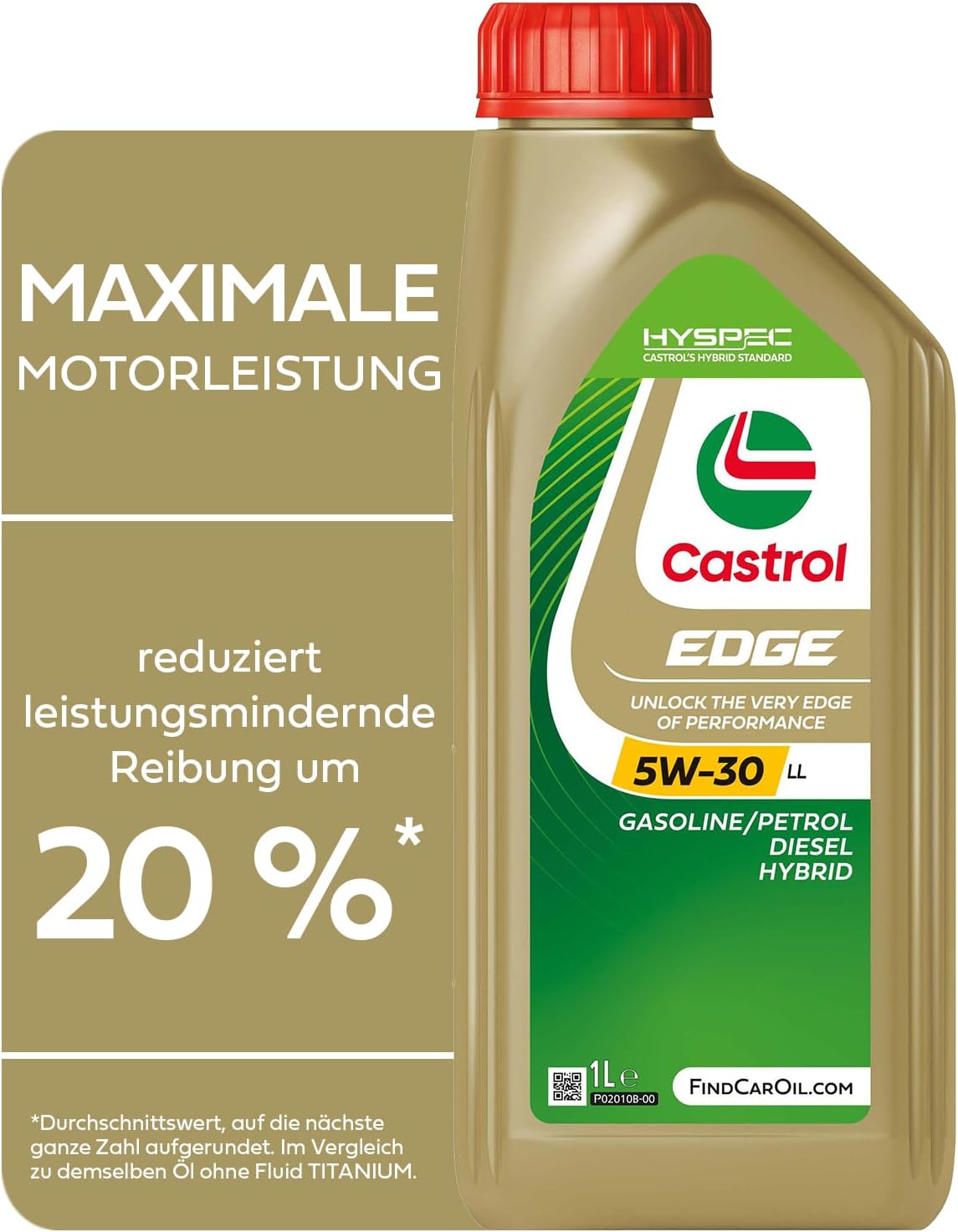 Castrol Edge 5W-30 LL Longlife Engine Oil, 1 L