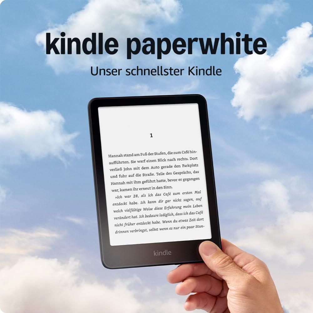 Amazon Kindle Paperwhite (16 GB) – Our fastest Kindle ever, with new 7" glare-free display and weeks of battery life – Without Ads - black
