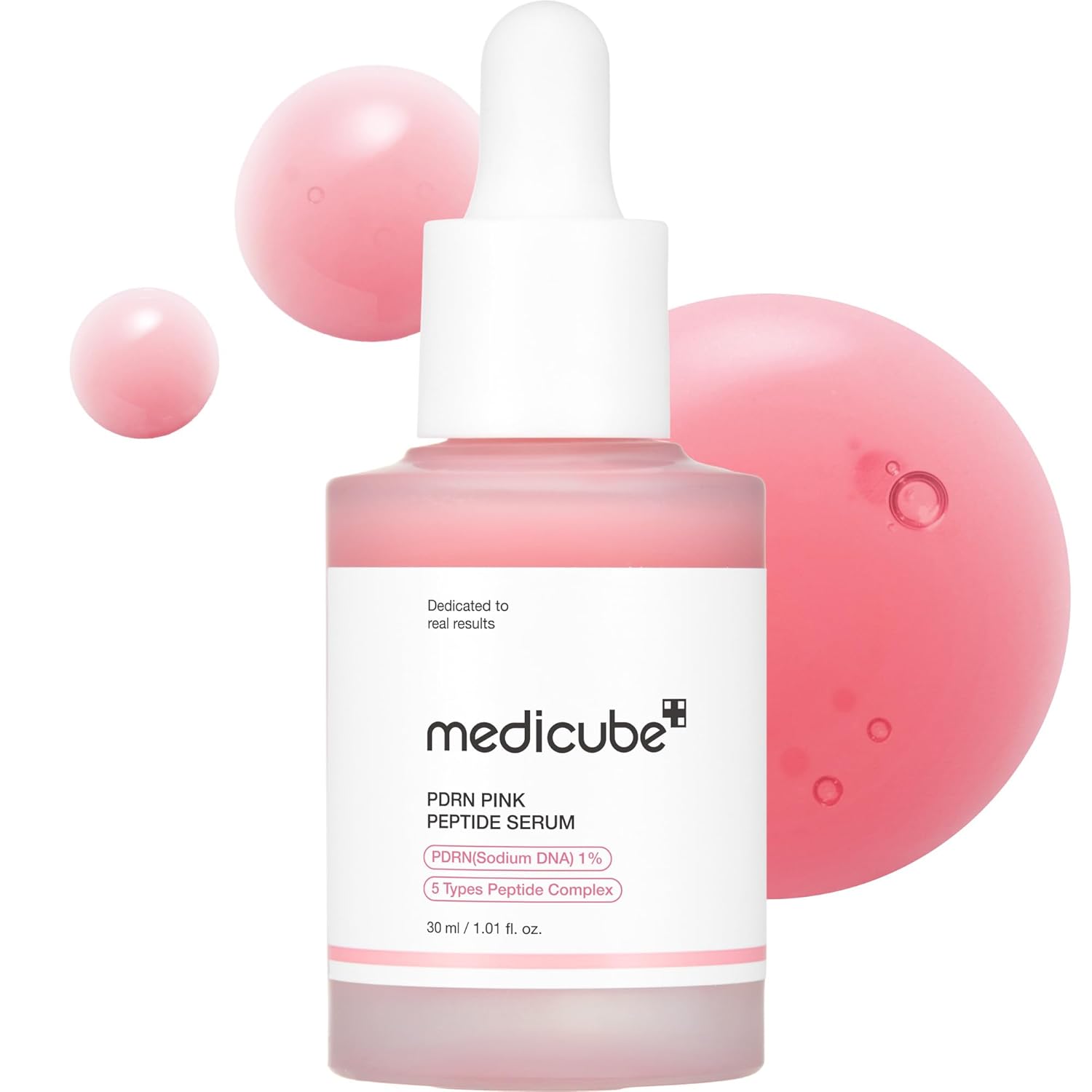 medicube Salmon DNA PDRN Pink Peptide Serum, Pink Glow Serum, Peptides, Niacinamide, Hydrating & Moisturising & Firming, Uneven Skin Tone, Korean Skincare, 1.01 fl.oz. (1.01 fl.oz., Salmon DNA PDRN)