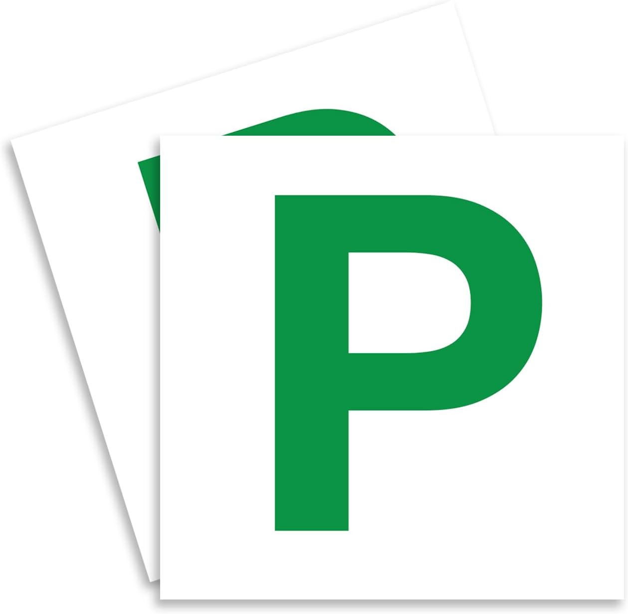 ARVO 2 Pack Magnetic P Plates for Cars – Strong & Thick Learner Plates – No Melting, No Blow Off, Easy to Move Without Scratching Paint – 178mm x 178mm UK Road Legal Driver Signs