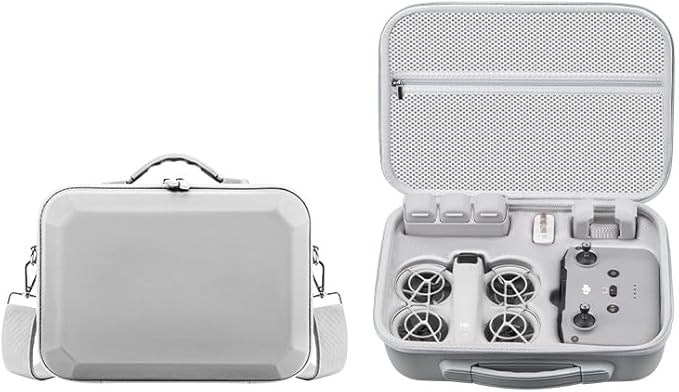 NEO Portable Bag, Waterproof Case for DJI Neo Drone Storage PU Travel Bag Fall Protection Compact Protection Accessories Protection, gray