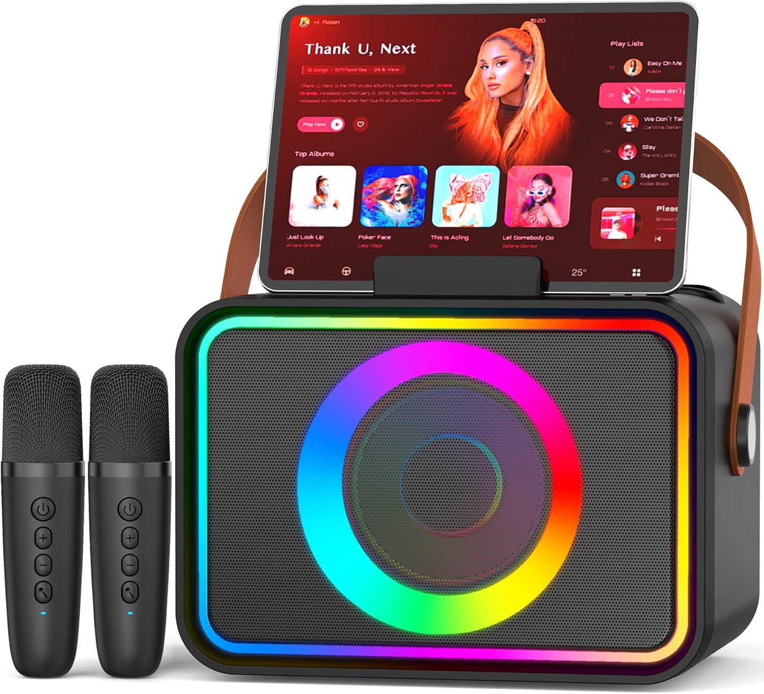 Wowstar Portable Bluetooth Karaoke Machine with 2 Microphones